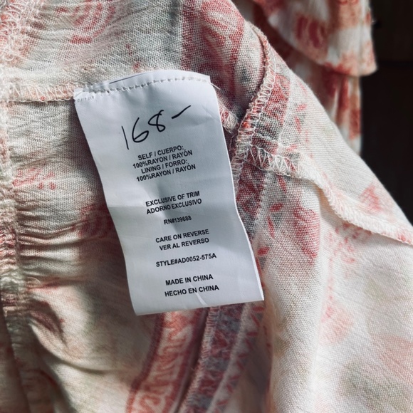 A Collective Story Anthropologie Piper Peach Floral Tiered Maxi Summer Dress S L - Picture 8 of 17